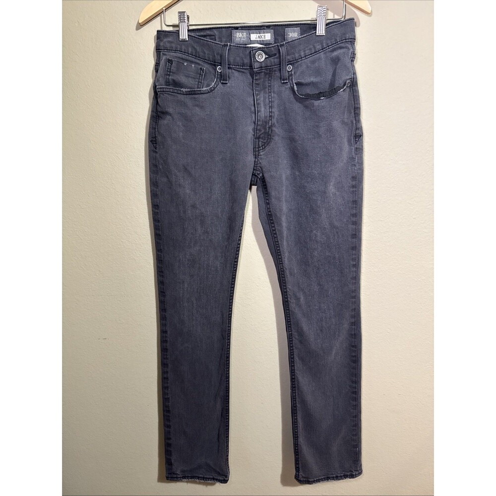 BKE Denim Mens Jake Black Jeans Size 30R Straight Leg Stretch - 30” Inseam